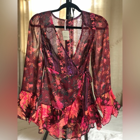 NWT Free People Magic Hour Wrap Top XS - Picture 8 of 12